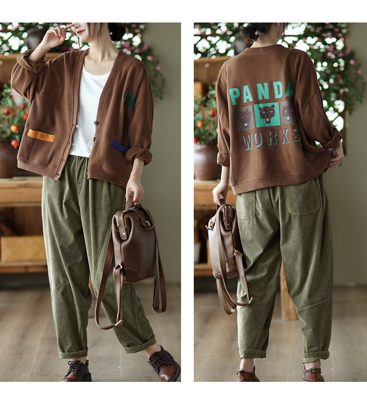 Pantaloni Harlan in Velluto a Coste – Stile Retro Femminile