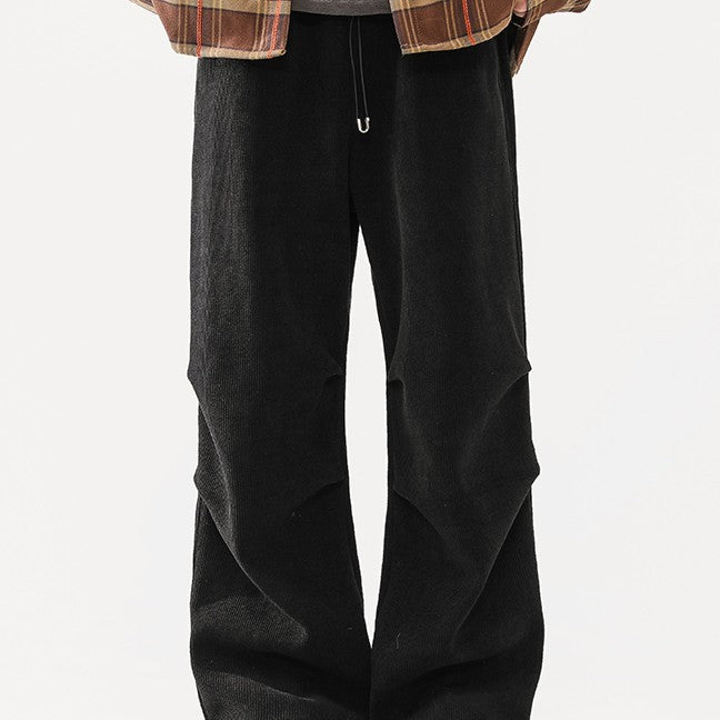 Pantaloni Casual Retro in Peluche – Morbidi e Larghi